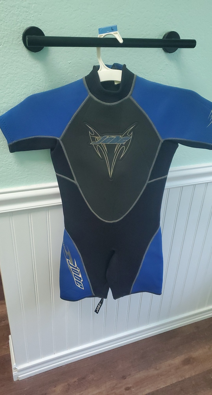 Youth Short Sleeve Rashguard Suit in Blue & Black - Performance Swim